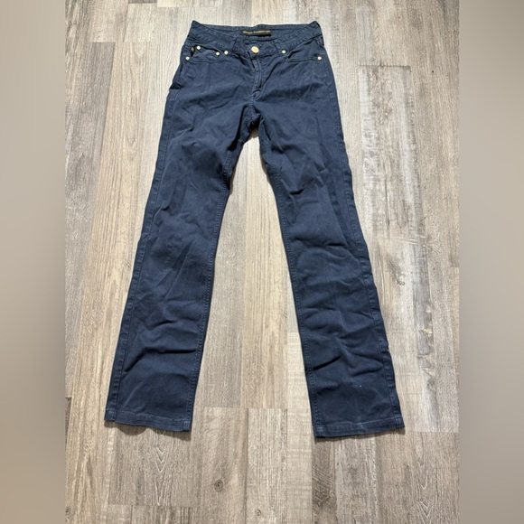 IMPERIO CLANDESTINO Blue Denim Pants - Stylish Slim Fit, Button Fly, Distressed